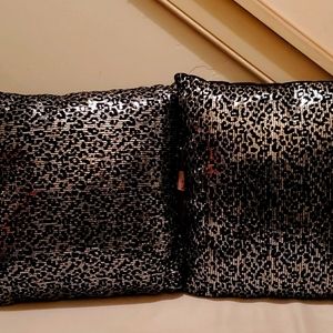 2 Juicy Couture sequin throw pillows